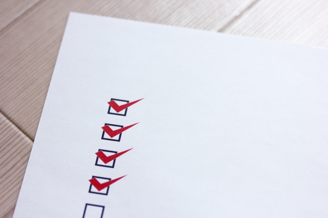 チェックリストの画像